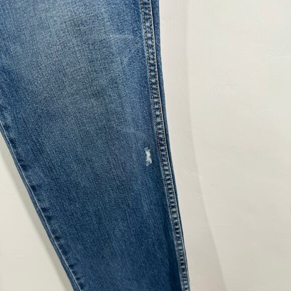 McGuire Denim Lido Jeans Blue Distressed Step Hem Ankle Mid Rise Boho Size 26 - Picture 6 of 14